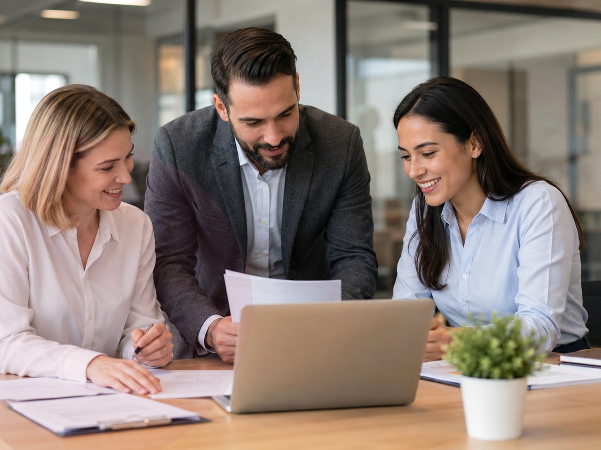 Échange calme autour de documents administratifs